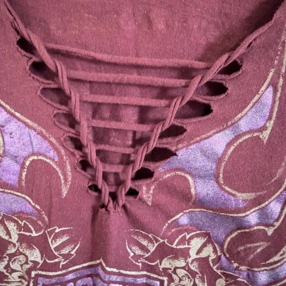 Harley-Davidson Women's Purple Short Sleeve Tee - Picture 3 of 6